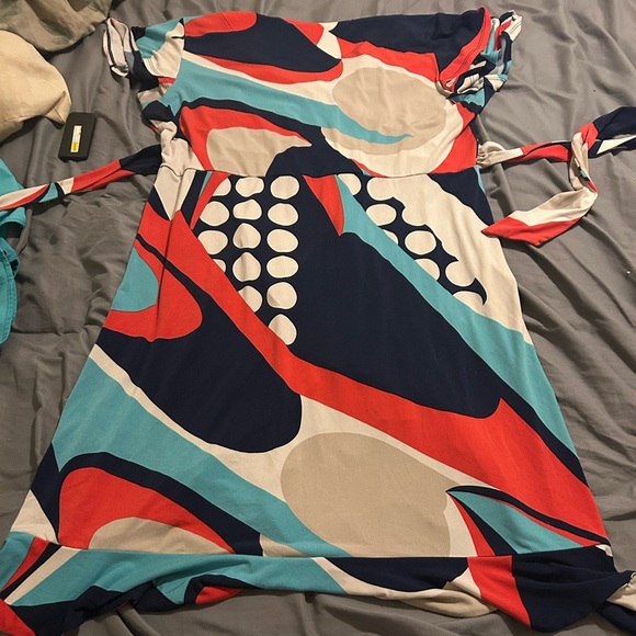 Colorful Abstract Patterned Dress by Robbie Bee sz XL BEAUTIFUL - Picture 6 of 6